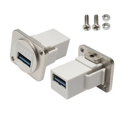 USB 3.0 D-Type Socket Coupler Panel Adapter